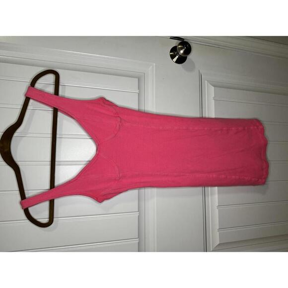 Aerie Ribbed Corset Bodycon Mini Dress in Hot Pink - Picture 2 of 6